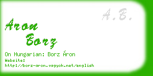 aron borz business card