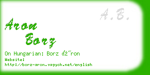 aron borz business card